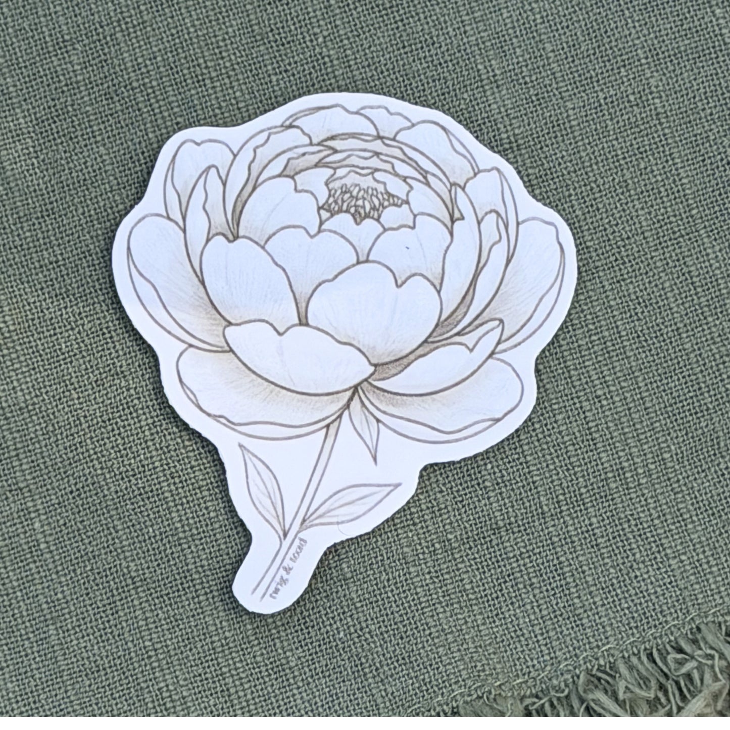 Peony Sticker Trio