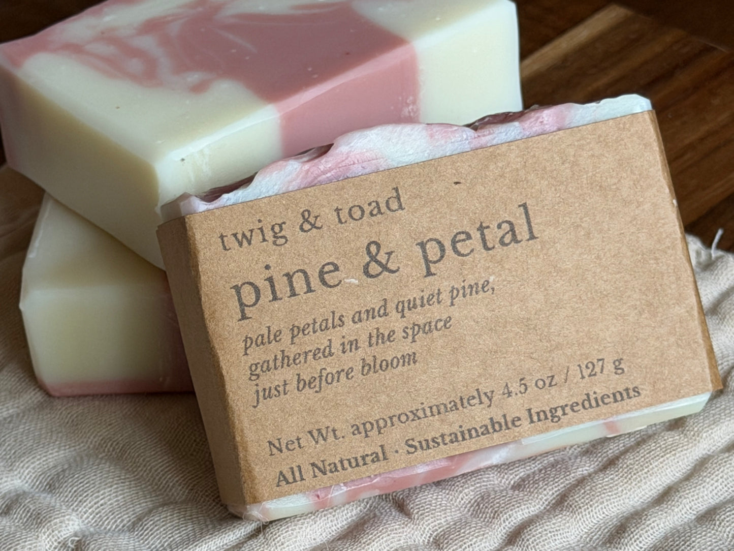 pine & petal soap bar