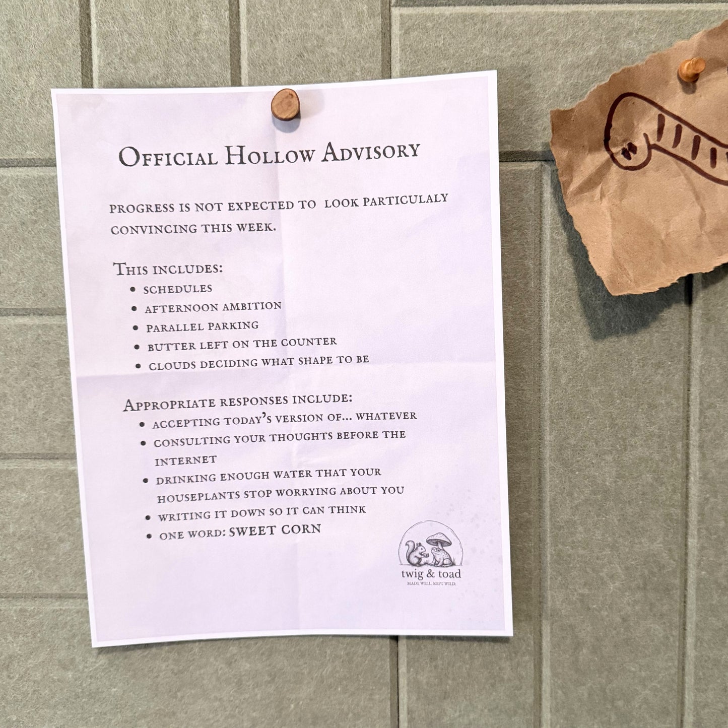 Hollow Advisory — July 19, 2026 — Printable PDF