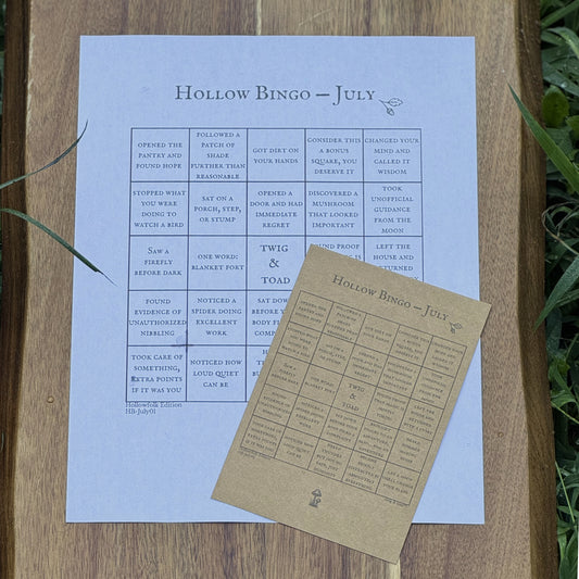 Hollow Bingo — July 2026 Printable Observation Sheet