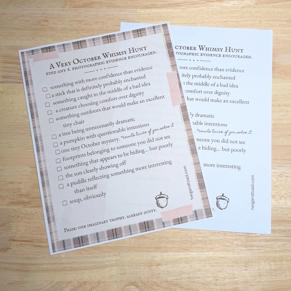 A Very October Whimsy Hunt — Printable PDF