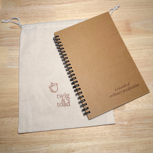 A Record of Ordinary Peculiarities — Kraft Spiral Notebook