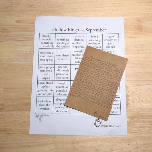 Hollow Bingo — September 2026 Printable