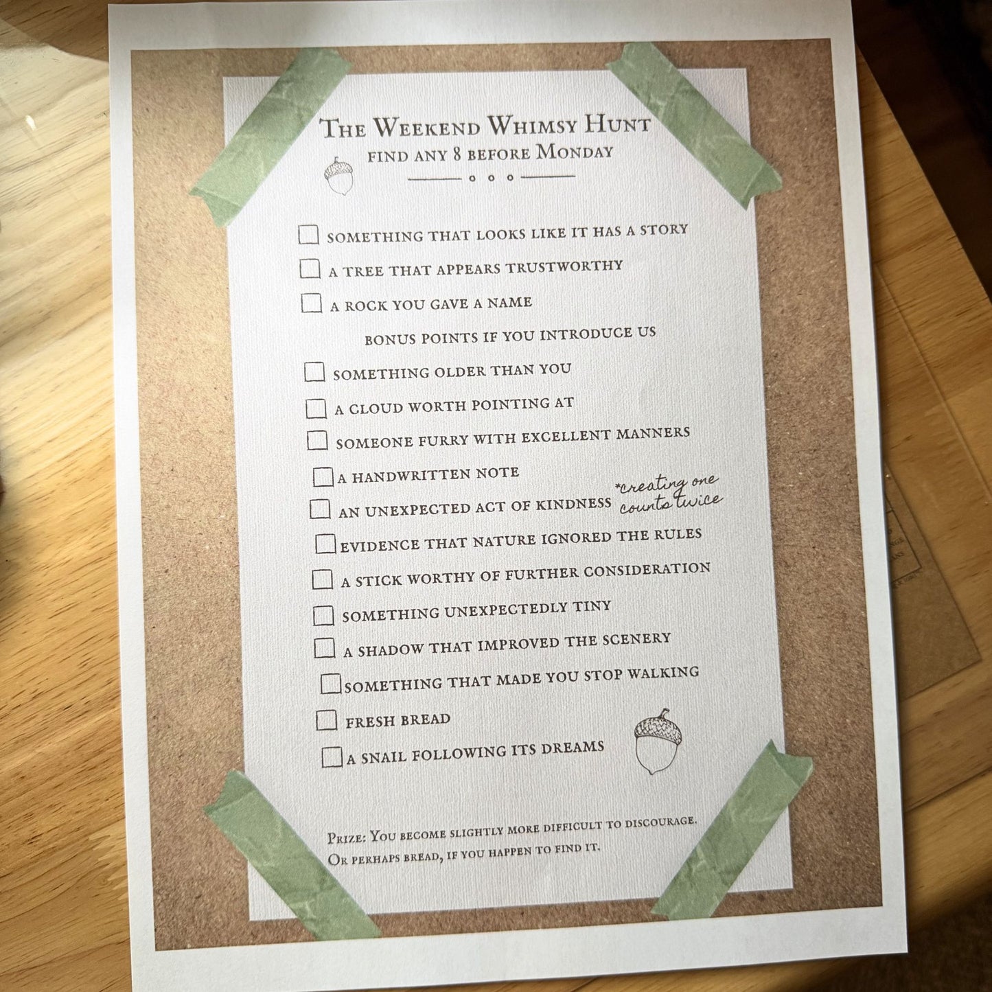 Weekend Whismy Hunt 01 — July 17, 2026 — Printable PDF